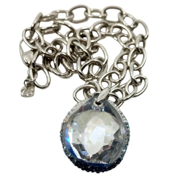 SWAROVSKI~Hyacinth~Violet Crystal Pendant~PRINCESS NECKLACE SWAN SIGNED - Picture 2 of 6